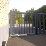 aluminium gesloten poort type Moderno - Elox International